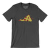 Virginia Pizza State Men/Unisex T-Shirt-Dark Grey Heather-Allegiant Goods Co. Vintage Sports Apparel