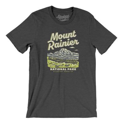 Mount Rainier National Park Men/Unisex T-Shirt-Dark Grey Heather-Allegiant Goods Co. Vintage Sports Apparel