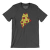Maine Pizza State Men/Unisex T-Shirt-Dark Grey Heather-Allegiant Goods Co. Vintage Sports Apparel