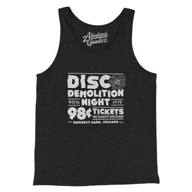 Disco Demolition Night Men/Unisex Tank Top-Allegiant Goods Co. Vintage Sports Apparel