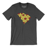 South Carolina Pizza State Men/Unisex T-Shirt-Dark Grey Heather-Allegiant Goods Co. Vintage Sports Apparel