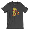 Rhode Island Pizza State Men/Unisex T-Shirt-Dark Grey Heather-Allegiant Goods Co. Vintage Sports Apparel