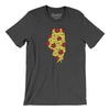 Illinois Pizza State Men/Unisex T-Shirt-Dark Grey Heather-Allegiant Goods Co. Vintage Sports Apparel