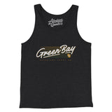 Green Bay Retro Men/Unisex Tank Top-Dark Grey Heather-Allegiant Goods Co. Vintage Sports Apparel
