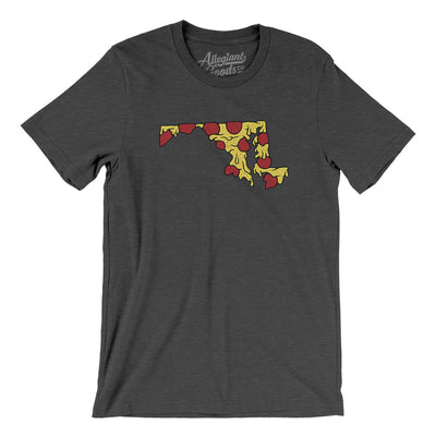 Maryland Pizza State Men/Unisex T-Shirt-Dark Grey Heather-Allegiant Goods Co. Vintage Sports Apparel