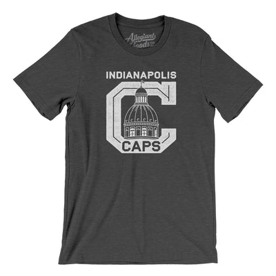 Indianapolis Caps Men/Unisex T-Shirt-Dark Grey Heather-Allegiant Goods Co. Vintage Sports Apparel