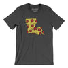 Louisiana Pizza State Men/Unisex T-Shirt-Dark Grey Heather-Allegiant Goods Co. Vintage Sports Apparel