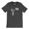 Chicago Flag Moonman Men/Unisex T-Shirt-Dark Grey Heather-Allegiant Goods Co. Vintage Sports Apparel