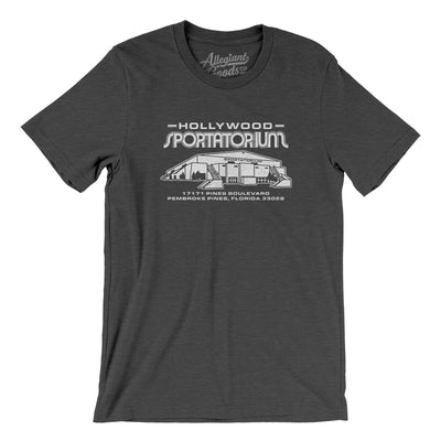 Hollywood Sportatorium Men/Unisex T-Shirt-Dark Grey Heather-Allegiant Goods Co. Vintage Sports Apparel