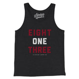 Tampa 813 Men/Unisex Tank Top-Dark Grey Heather-Allegiant Goods Co. Vintage Sports Apparel