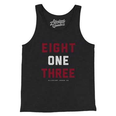 Tampa 813 Men/Unisex Tank Top-Dark Grey Heather-Allegiant Goods Co. Vintage Sports Apparel