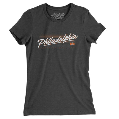 Philadelphia Retro Women's T-Shirt-Dark Grey Heather-Allegiant Goods Co. Vintage Sports Apparel