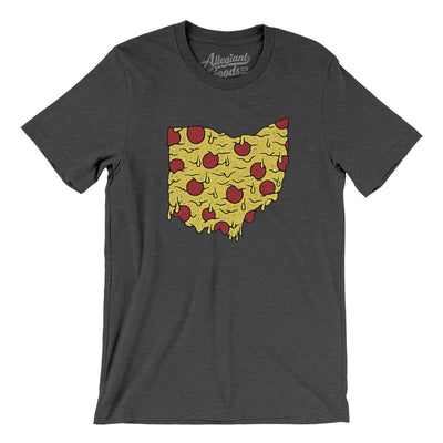 Ohio Pizza State Men/Unisex T-Shirt-Dark Grey Heather-Allegiant Goods Co. Vintage Sports Apparel