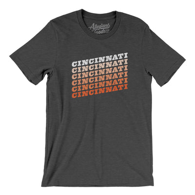 Cincinnati Vintage Repeat Men/Unisex T-Shirt-Dark Grey Heather-Allegiant Goods Co. Vintage Sports Apparel
