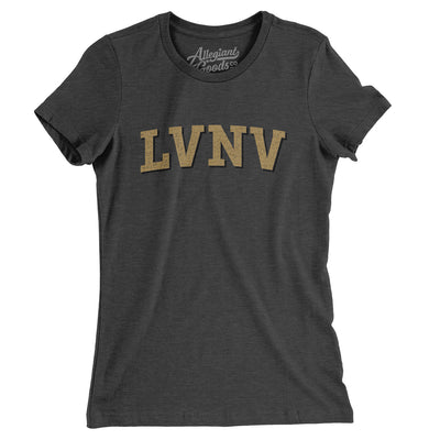 Lvnv Varsity Women's T-Shirt-Dark Grey Heather-Allegiant Goods Co. Vintage Sports Apparel
