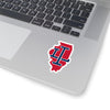 Illinois Home State Sticker (Red & Navy Blue)-3x3"-Allegiant Goods Co. Vintage Sports Apparel
