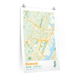 Newark New Jersey City Street Map Poster-Allegiant Goods Co. Vintage Sports Apparel