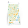 Newark New Jersey City Street Map Poster-24″ × 36″-Allegiant Goods Co. Vintage Sports Apparel