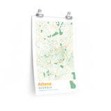 Athens Georgia City Street Map Poster-Allegiant Goods Co. Vintage Sports Apparel