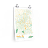 Nashville Tennessee City Street Map Poster-Allegiant Goods Co. Vintage Sports Apparel
