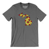Michigan Pizza State Men/Unisex T-Shirt-Deep Heather-Allegiant Goods Co. Vintage Sports Apparel