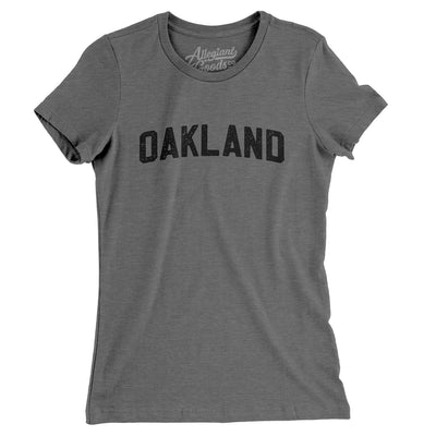Oakland Varsity Women's T-Shirt-Deep Heather-Allegiant Goods Co. Vintage Sports Apparel
