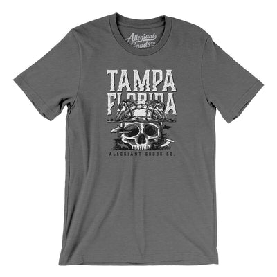 Tampa Florida Pirate Skull Gasparilla Men/Unisex T-Shirt-Deep Heather-Allegiant Goods Co. Vintage Sports Apparel
