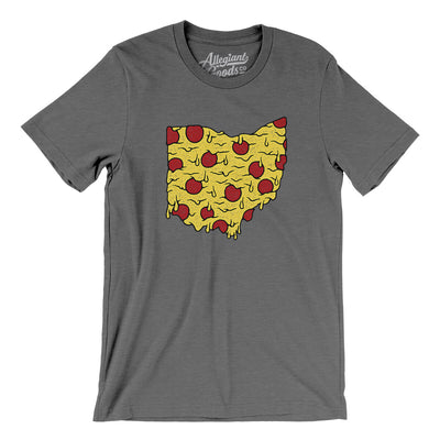 Ohio Pizza State Men/Unisex T-Shirt-Deep Heather-Allegiant Goods Co. Vintage Sports Apparel
