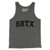 Satx Varsity Men/Unisex Tank Top-Deep Heather-Allegiant Goods Co. Vintage Sports Apparel