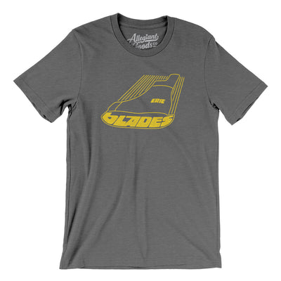 Erie Blades Men/Unisex T-Shirt-Deep Heather-Allegiant Goods Co. Vintage Sports Apparel