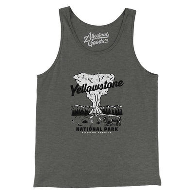 Yellowstone National Park Old Faithful Men/Unisex Tank Top-Deep Heather-Allegiant Goods Co. Vintage Sports Apparel