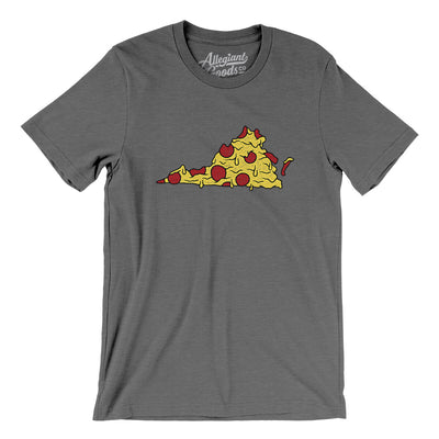 Virginia Pizza State Men/Unisex T-Shirt-Deep Heather-Allegiant Goods Co. Vintage Sports Apparel