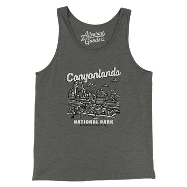 Canyonlands National Park Men/Unisex Tank Top-Deep Heather-Allegiant Goods Co. Vintage Sports Apparel