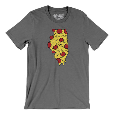 Illinois Pizza State Men/Unisex T-Shirt-Allegiant Goods Co. Vintage Sports Apparel