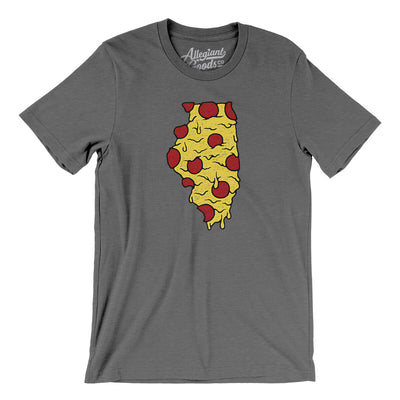 Illinois Pizza State Men/Unisex T-Shirt-Deep Heather-Allegiant Goods Co. Vintage Sports Apparel
