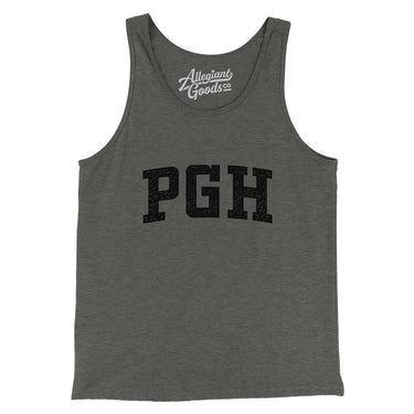 Pgh Varsity Men/Unisex Tank Top-Deep Heather-Allegiant Goods Co. Vintage Sports Apparel