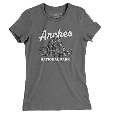 Arches National Park Women's T-Shirt-Deep Heather-Allegiant Goods Co. Vintage Sports Apparel