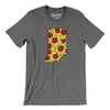 Indiana Pizza State Men/Unisex T-Shirt-Deep Heather-Allegiant Goods Co. Vintage Sports Apparel