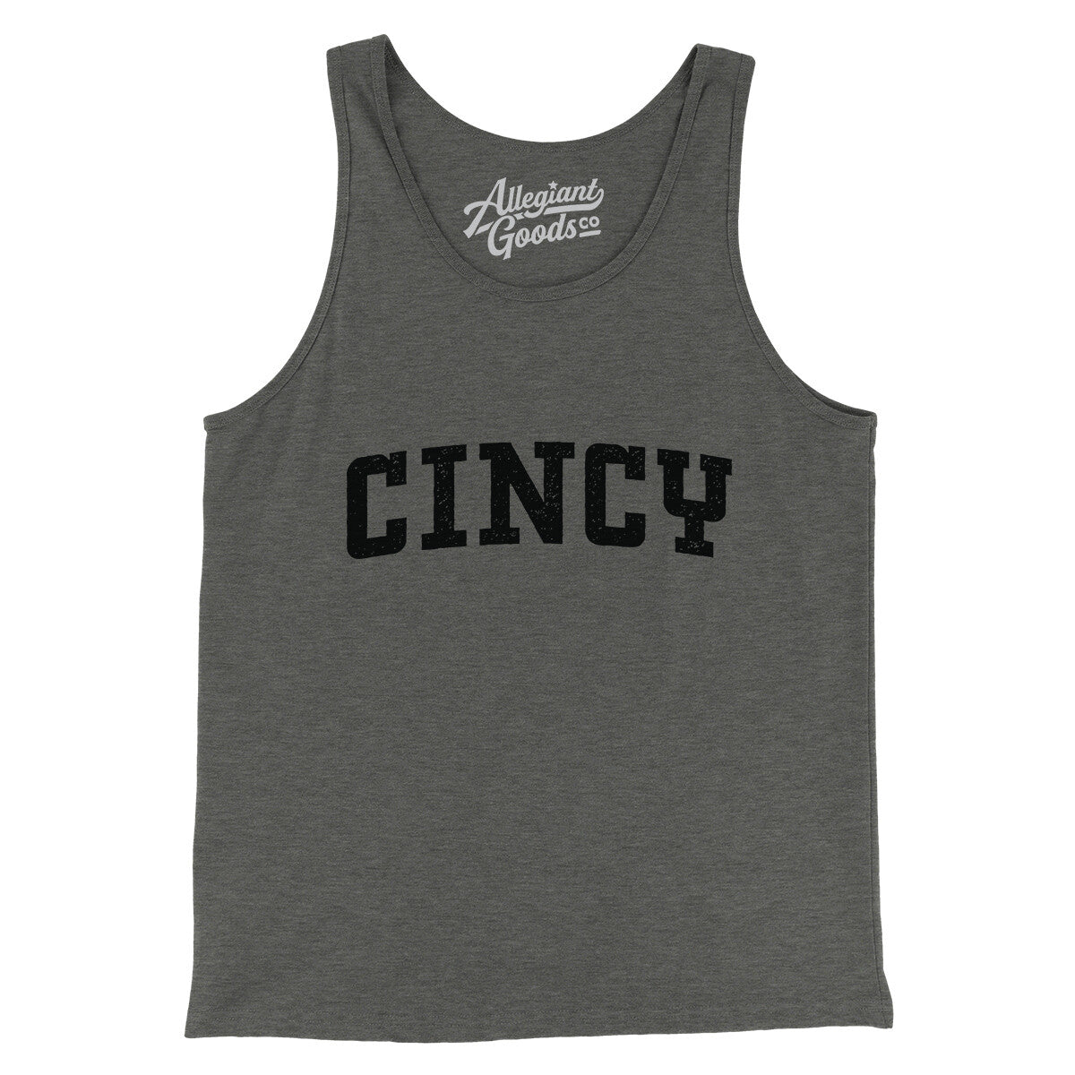 Cincy Varsity Men/Unisex Tank Top-Deep Heather-Allegiant Goods Co. Vintage Sports Apparel