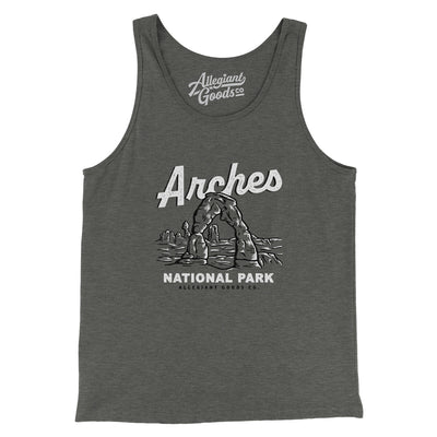 Arches National Park Men/Unisex Tank Top-Deep Heather-Allegiant Goods Co. Vintage Sports Apparel