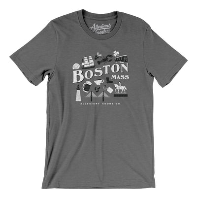 Boston Things Men/Unisex T-Shirt-Deep Heather-Allegiant Goods Co. Vintage Sports Apparel