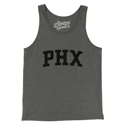Phx Varsity Men/Unisex Tank Top-Deep Heather-Allegiant Goods Co. Vintage Sports Apparel