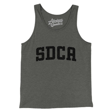 Sdca Varsity Men/Unisex Tank Top-Deep Heather-Allegiant Goods Co. Vintage Sports Apparel