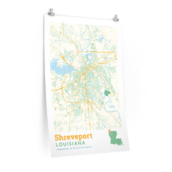 Shreveport Louisiana City Street Map Poster-Allegiant Goods Co. Vintage Sports Apparel