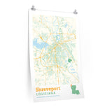 Shreveport Louisiana City Street Map Poster-Allegiant Goods Co. Vintage Sports Apparel