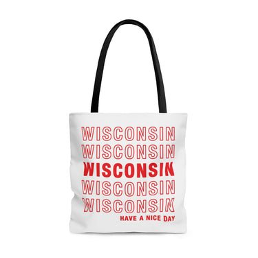 Wisconsin Retro Thank You Tote Bag-Allegiant Goods Co. Vintage Sports Apparel