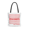 Wisconsin Retro Thank You Tote Bag-Large-Allegiant Goods Co. Vintage Sports Apparel