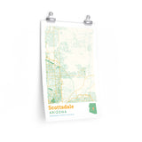Scottsdale Arizona City Street Map Poster-Allegiant Goods Co. Vintage Sports Apparel