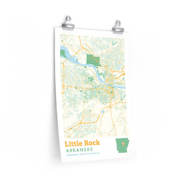 Little Rock Arkansas City Street Map Poster-Allegiant Goods Co. Vintage Sports Apparel