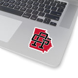 Georgia Home State Sticker (Red & Black)-Allegiant Goods Co. Vintage Sports Apparel